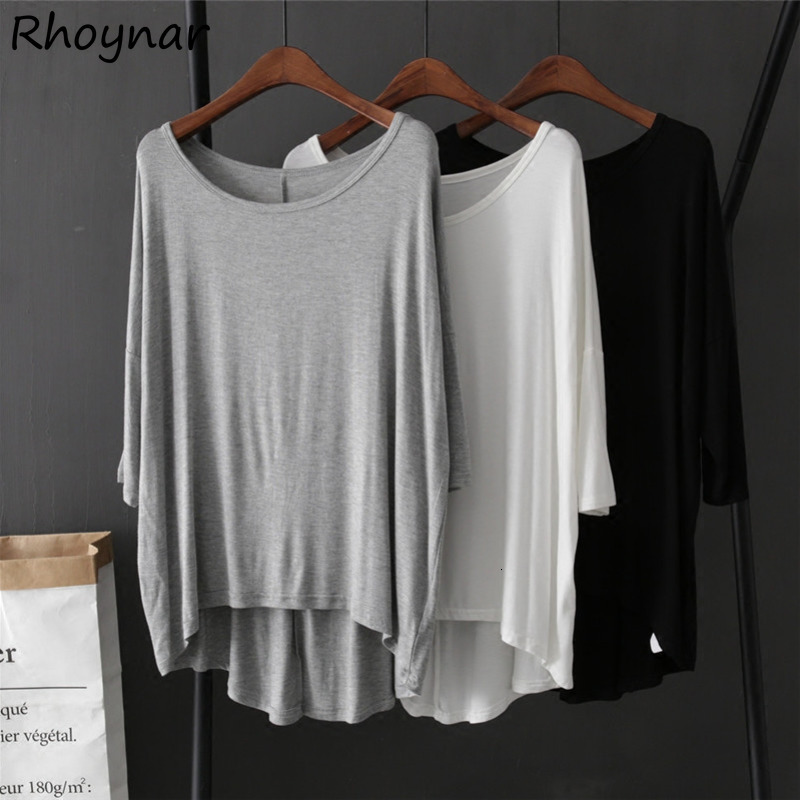 Women's T-Shirt T-shirts Women Cozy Teens Ladies Tops Solid Fashion O-Neck Korean Style est Minimalist Loose Leisure Streetwear Soft 230413, 3 quarter sleeve 09
Women's T-Shirt T-shirts Women Cozy Teens Ladies Tops Solid Fashion O-Neck Korean Style est Minimalist Loose Leisure Streetwear Soft 230413, 3 quarter sleeve 09