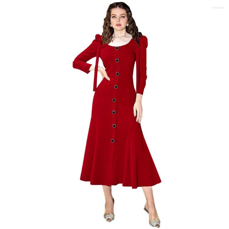 Casual Dresses Elegant Women Dress Long Sleeve Female Robe Bow Knot Buttons Girl' Party Vestidos Lady' Midi
Casual Dresses Elegant Women Dress Long Sleeve Female Robe Bow Knot Buttons Girl' Party Vestidos Lady' Midi