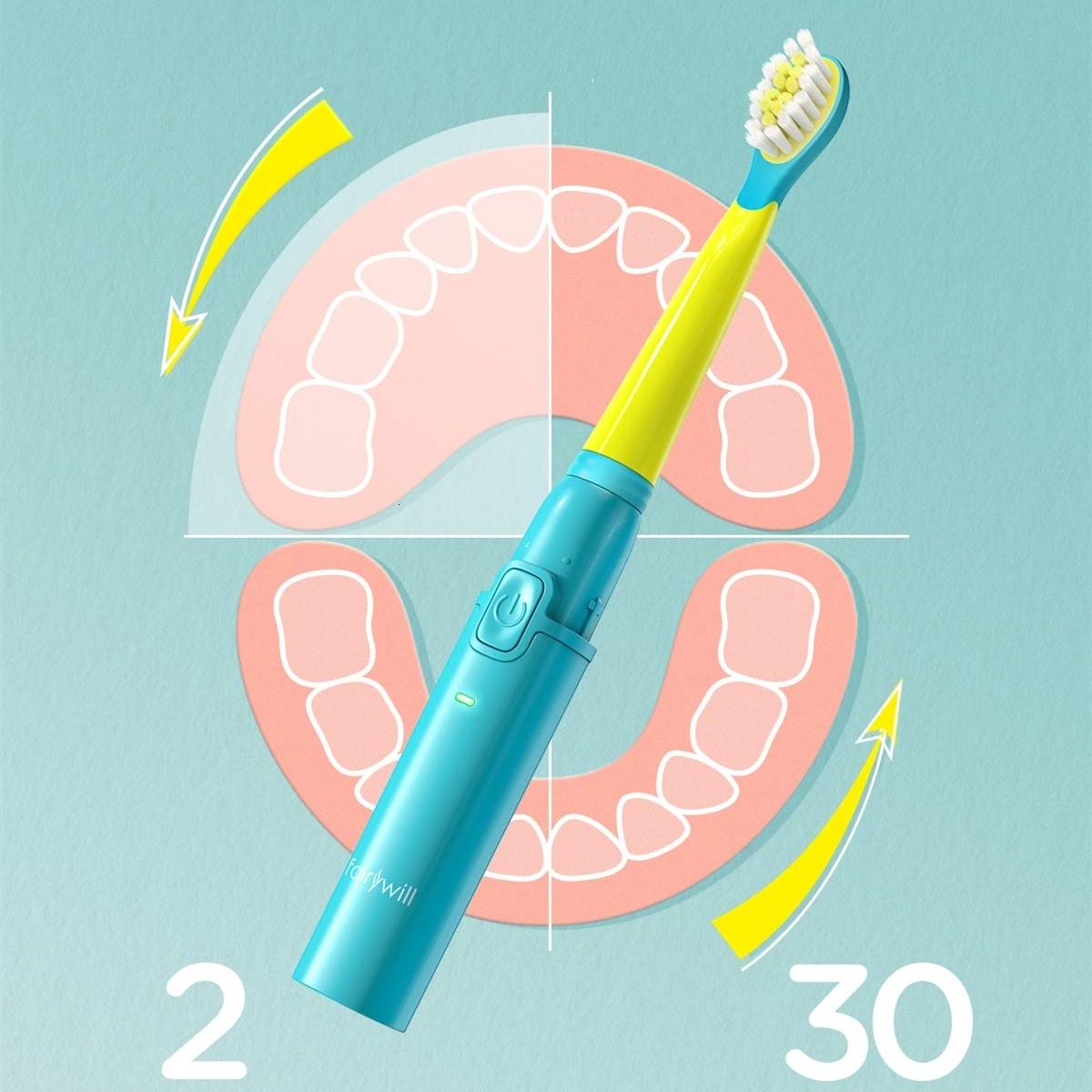 Toothbrushes Head Fairywill Electric Toothbrushes Replacement Heads Electric Toothbrush 4 heads Sets for FW-2001 Head Toothbrush 230413