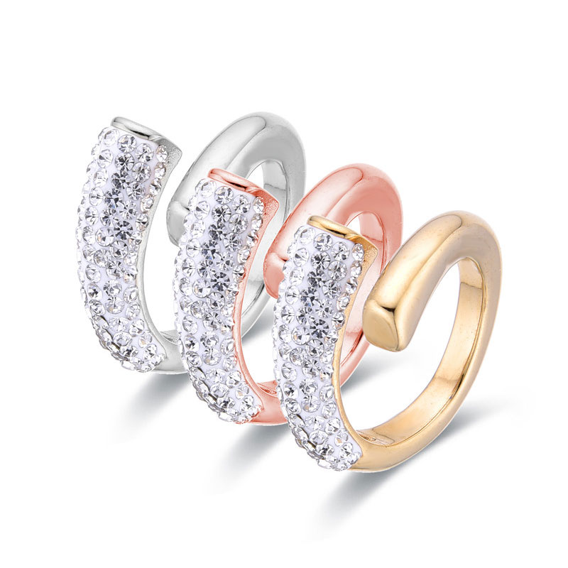 New Chic Inlaid Zircon Minimalist Round Finger Rings Snail Style Open Ring For Women Crystal Jewelry Wholesale Party Gift
New Chic Inlaid Zircon Minimalist Round Finger Rings Snail Style Open Ring For Women Crystal Jewelry Wholesale Party Gift