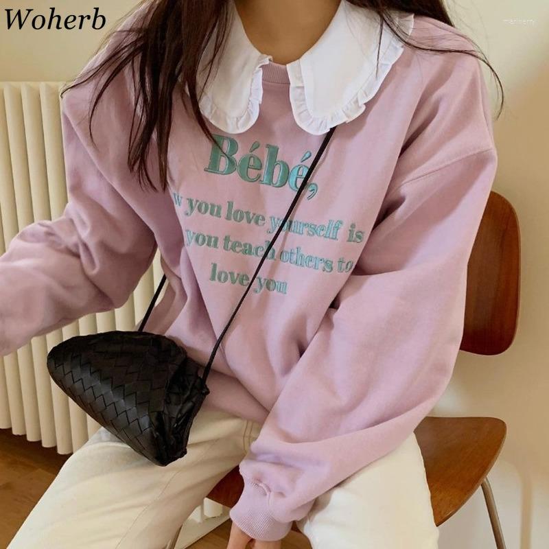 Women's Hoodies Woherb 2023 Letter Embroidery Sweatshirt Women Autumn Chic Simple Korea Fashion Ladies O-neck Long Sleeve Loose Casual Tops, Gray
Women's Hoodies Woherb 2023 Letter Embroidery Sweatshirt Women Autumn Chic Simple Korea Fashion Ladies O-neck Long Sleeve Loose Casual Tops, Gray