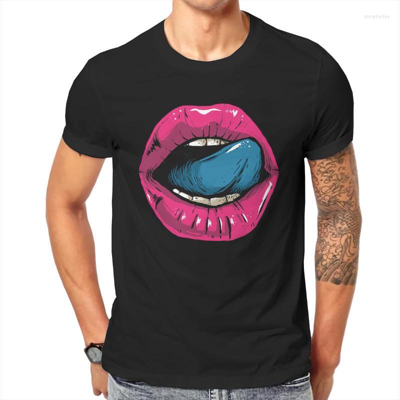 Men's T Shirts Sexy Lips Shirt Men Summer T-shirt Tees Streetwear Harajuku, Black