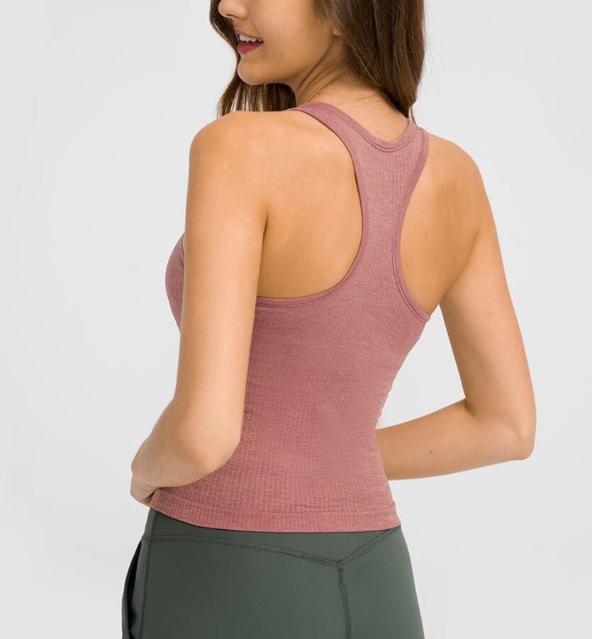 LU-140 Rib Yoga Tank Tops with Padded Bra Racerback Beautiful Back Women's Sports Vest Running Fitness Underwear Gym Clothes Workout Exercise Shirt, Rose red
LU-140 Rib Yoga Tank Tops with Padded Bra Racerback Beautiful Back Women's Sports Vest Running Fitness Underwear Gym Clothes Workout Exercise Shirt, Rose red