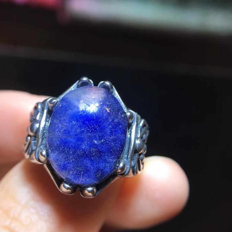 Cluster Rings Genuine Natural Blue Dumortierite Rutilated Quartz Ring Crystal Silver Adjustable 15/12mm Woman Men Rectangle Jewelry
Cluster Rings Genuine Natural Blue Dumortierite Rutilated Quartz Ring Crystal Silver Adjustable 15/12mm Woman Men Rectangle Jewelry