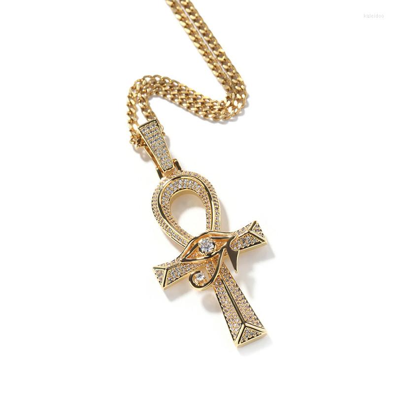 Pendant Necklaces The Eye Of Horus Ankh Key Necklace For Men Women Iced Out CZ Stone Hip Hop Jewelry 
Pendant Necklaces The Eye Of Horus Ankh Key Necklace For Men Women Iced Out CZ Stone Hip Hop Jewelry