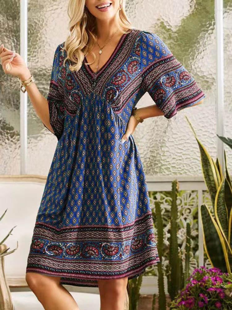 Casual Dresses Summer Bohemian Beach Vacation Dress Women' Elegant Vintage V-Neck Short Sleeve Printing Long Vestidos Spring, Green
Casual Dresses Summer Bohemian Beach Vacation Dress Women' Elegant Vintage V-Neck Short Sleeve Printing Long Vestidos Spring, Green