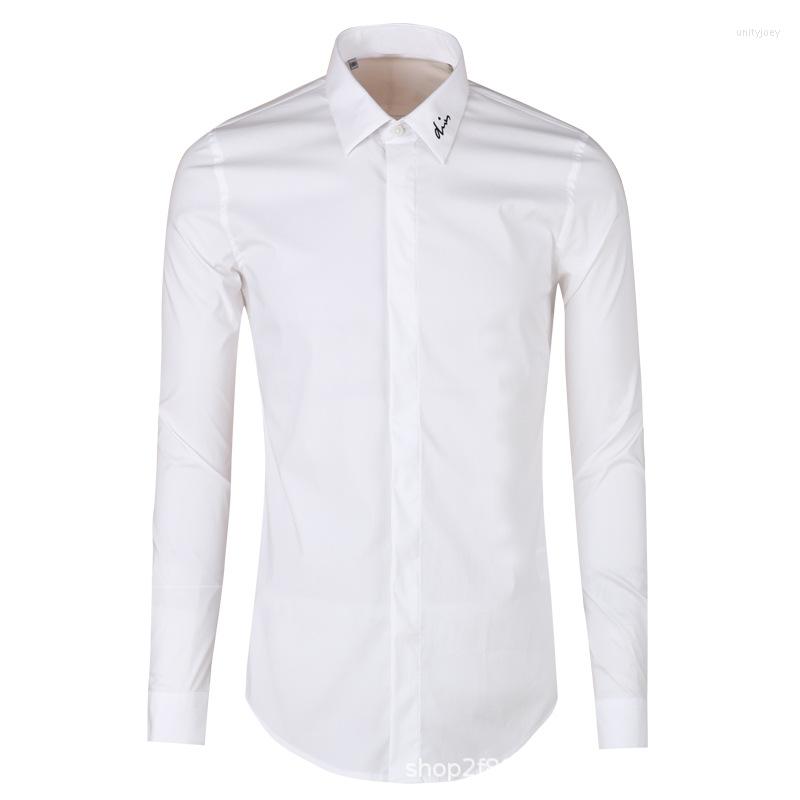 Men's Casual Shirts Spring And Summer Men's Shirt Collar Embroidery Long-sleeved Body Anti Zou Black White Light Business Wear
Men's Casual Shirts Spring And Summer Men's Shirt Collar Embroidery Long-sleeved Body Anti Zou Black White Light Business Wear