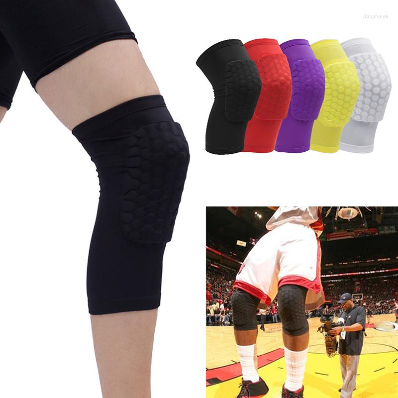 

Knee Pads 1 Pieces Honeycomb Pad Basketball Sport Kneepad Volleyball Protector Brace Support Football Compression Leg Sleeves, Black