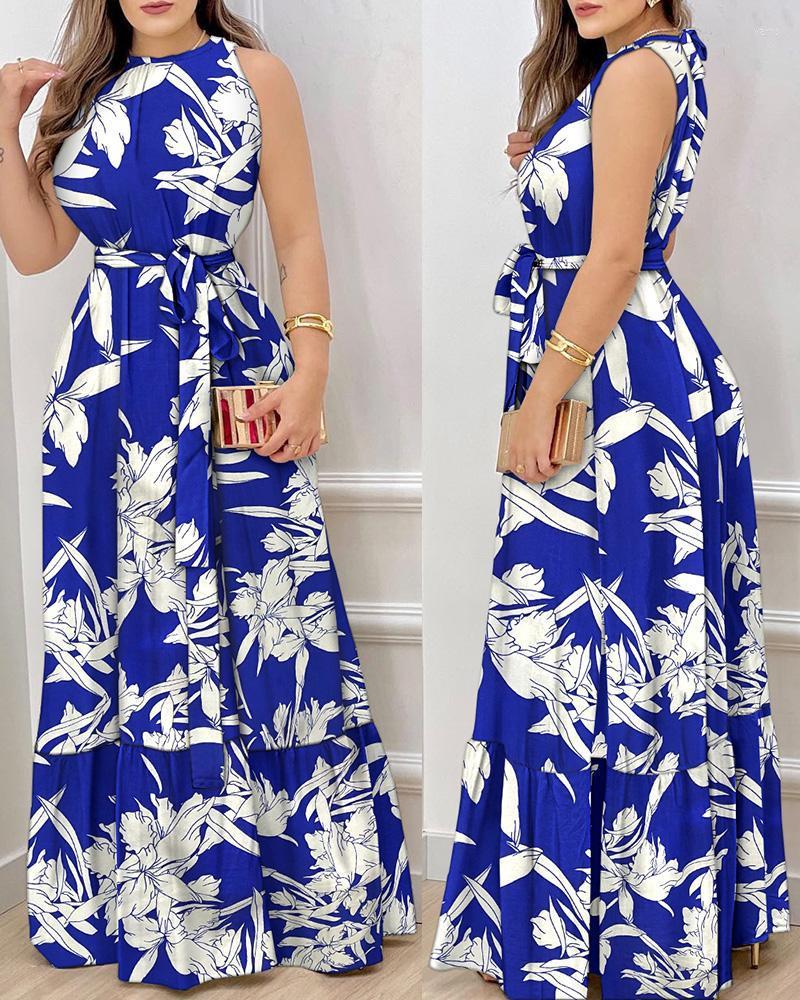 Casual Dresses Women' 2023 Spring Fashion Floral Print Round Neck Sleeveless Tied Detail Daily Long Vacation Dress
Casual Dresses Women' 2023 Spring Fashion Floral Print Round Neck Sleeveless Tied Detail Daily Long Vacation Dress