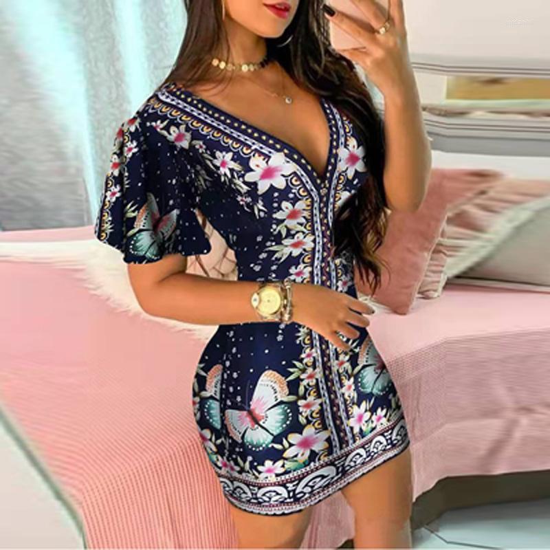 Party Dresses Women Sexy V Neck Hip Mini Dress Office Elegant Floral Print Slim Spring Summer Short Sleeve Package Vestidos, 04 green
Party Dresses Women Sexy V Neck Hip Mini Dress Office Elegant Floral Print Slim Spring Summer Short Sleeve Package Vestidos, 04 green