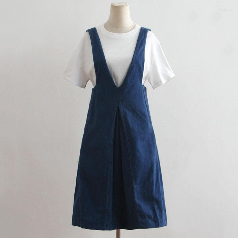 Casual Dresses Women Summer Preppy Style Denim Jeans V-Neck Sleeveless Dress Vestidos, Blue
Casual Dresses Women Summer Preppy Style Denim Jeans V-Neck Sleeveless Dress Vestidos, Blue