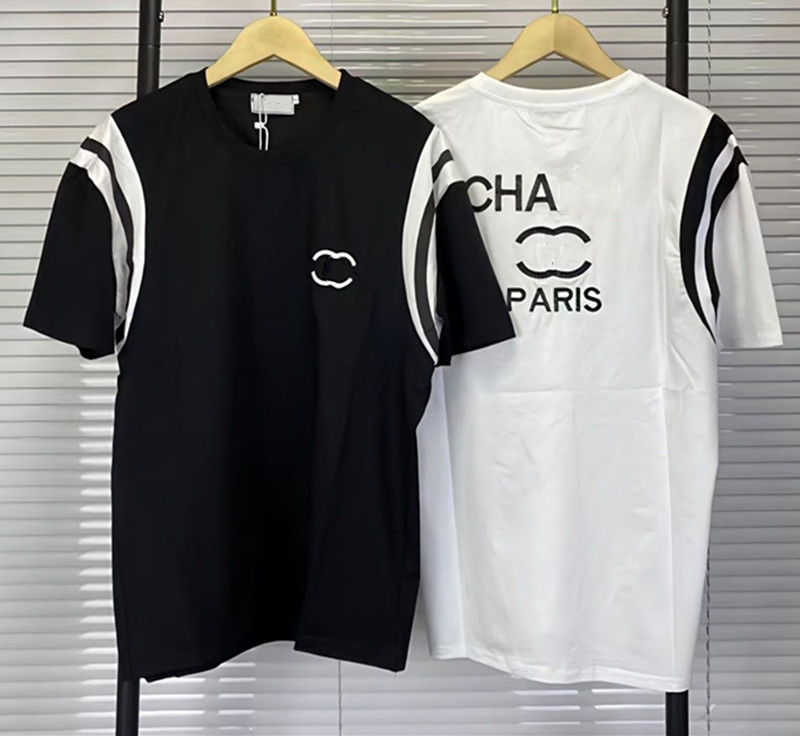 new Advanced version Womens T-Shirt France trendy Clothing 2C letter embroid Black and white stitching couple Fashion mens womens Coach channel Clothing motion tees, C h a n e l 1
new Advanced version Womens T-Shirt France trendy Clothing 2C letter embroid Black and white stitching couple Fashion mens womens Coach channel Clothing motion tees, C h a n e l 1