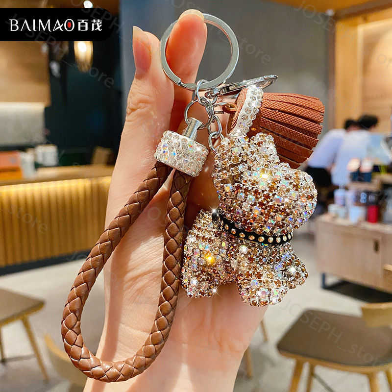 Key Rings Anime Cute Bear Keychain Accessories Chains for Women Men Accesorios Car Accessory Birthday Gift of Bag Pendant J230413