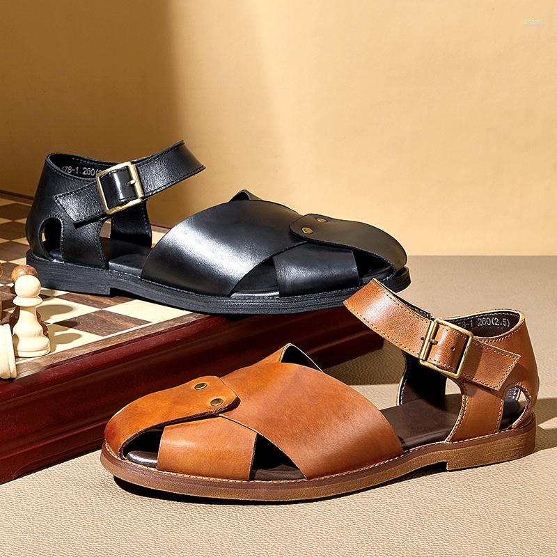 Sandals Luxury Men's Summer Simple Hollow Out Trendy High-end Full Grain Leather Rome Beach Shoes Young Male, Black
Sandals Luxury Men's Summer Simple Hollow Out Trendy High-end Full Grain Leather Rome Beach Shoes Young Male, Black