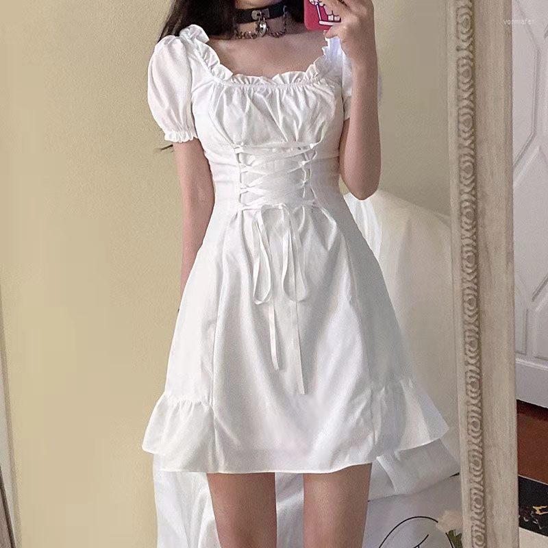 Casual Dresses White Mall Goth Lace Up Mini Lolita Dress Women Harajuku Punk Dark Aesthetic Emo Kawaii Fairy Grunge Alternative Clothes
Casual Dresses White Mall Goth Lace Up Mini Lolita Dress Women Harajuku Punk Dark Aesthetic Emo Kawaii Fairy Grunge Alternative Clothes