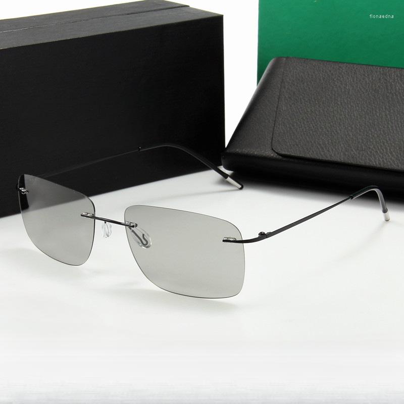 Sunglasses Rimless Ultra-Light Color-Changing Polarized Day Night Dual-Use Driving Memory Titanium Square Glasses
Sunglasses Rimless Ultra-Light Color-Changing Polarized Day Night Dual-Use Driving Memory Titanium Square Glasses