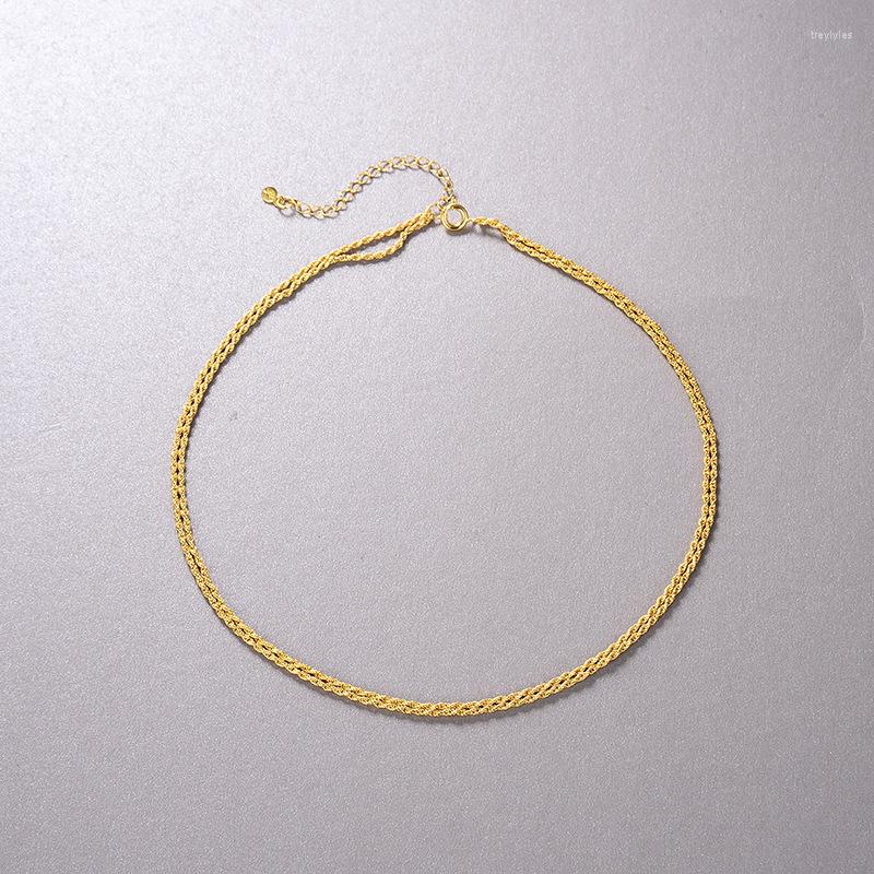 Chains 2023 Nostalgic High-End Retro Elegant Simple Classic Exquisite Knotted Design Golden Necklace Female S925 Sterling Silver
Chains 2023 Nostalgic High-End Retro Elegant Simple Classic Exquisite Knotted Design Golden Necklace Female S925 Sterling Silver