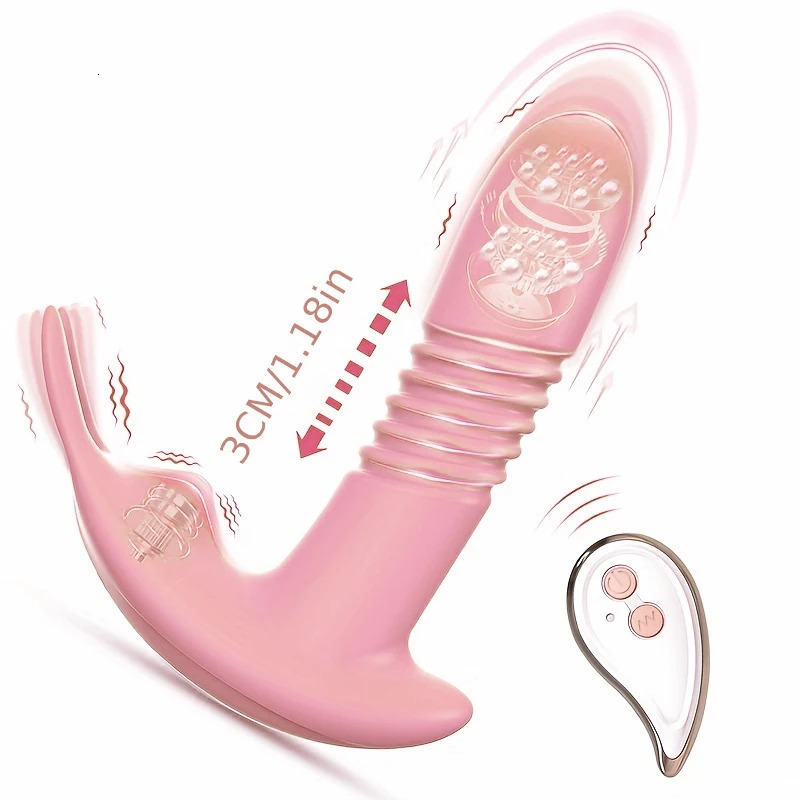 Vibrators Rotating Vibrator Thrusting Dildos Telescopic Vibration Remote Vagina G Spot Massage Clitoris Stimulator Sex Toys For Women 231113