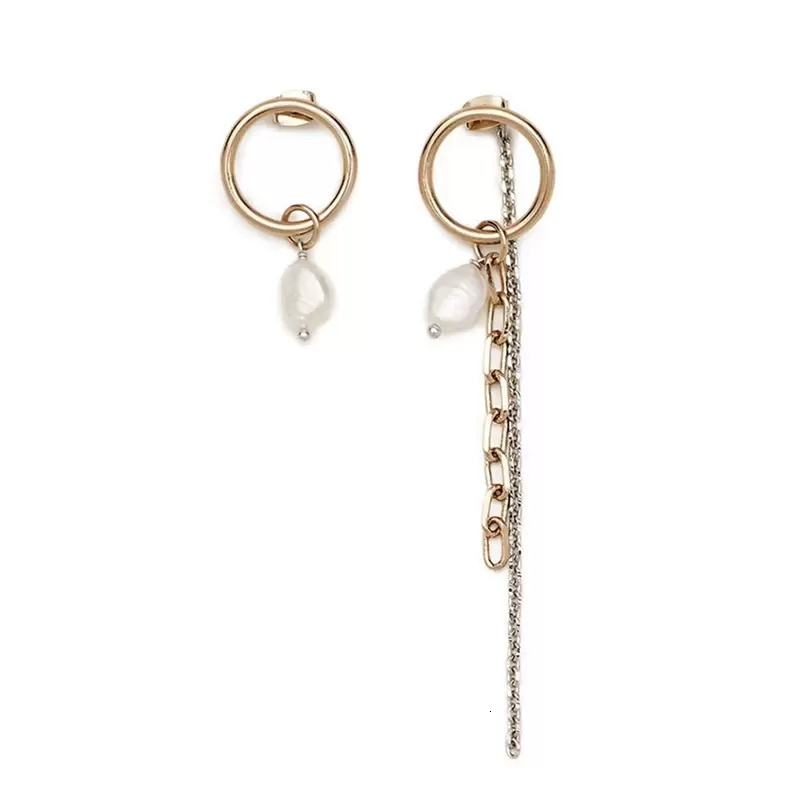 Dangle Chandelier Fashion Ins Trendy Justine Clenquet Earrings Female Long Temperament Pendant Pearl Earring Hip Hop Jewelry For Women 230413