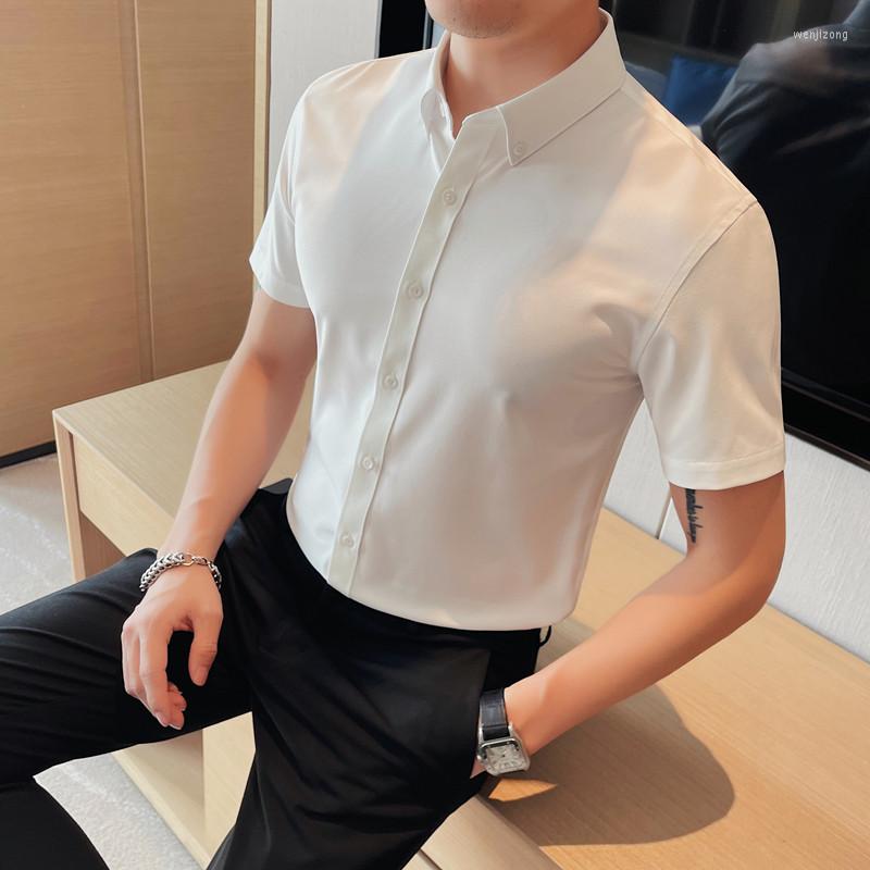 Men's Casual Shirts Summer Short Sleeve Men White Business Dress High-quality Slim Fit Social Streetwear Camisas Para Hombre, Black
Men's Casual Shirts Summer Short Sleeve Men White Business Dress High-quality Slim Fit Social Streetwear Camisas Para Hombre, Black