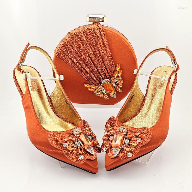 Dress Shoes Doershow And Bag Set African Sets 2023 Orange Color Italian Shoe Decorated With Rhinestone High Quality! SYD1-24, Gold
Dress Shoes Doershow And Bag Set African Sets 2023 Orange Color Italian Shoe Decorated With Rhinestone High Quality! SYD1-24, Gold