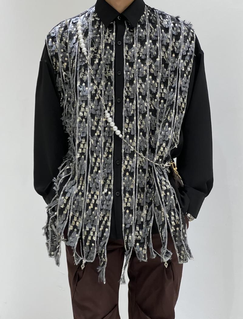 Men's Casual Shirts Gh0802 Fashion Men's 2023 Runway Luxury European Design Party Style Clothing, Gray
Men's Casual Shirts Gh0802 Fashion Men's 2023 Runway Luxury European Design Party Style Clothing, Gray