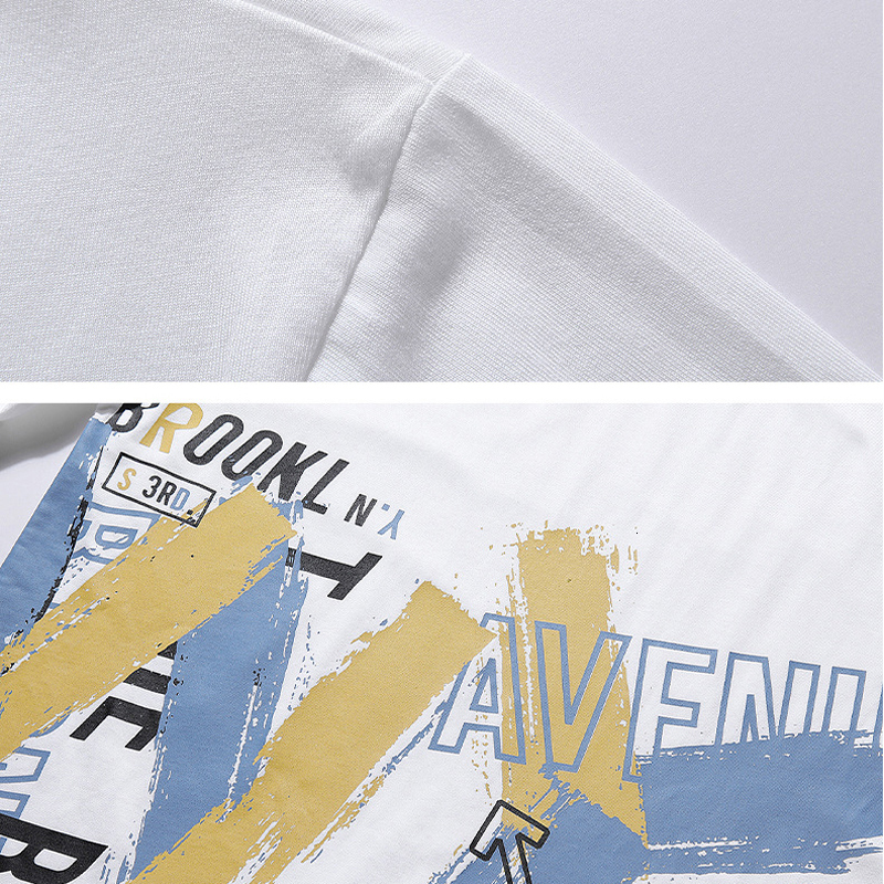 Men's T-Shirts 7XL 8XL Plus Size T-shirt Men Summer Short Sleeve Tshirt Fashion Causal Graffiti Shirt Male Summer Tops Tees Big Size 7XL 8XL 2304