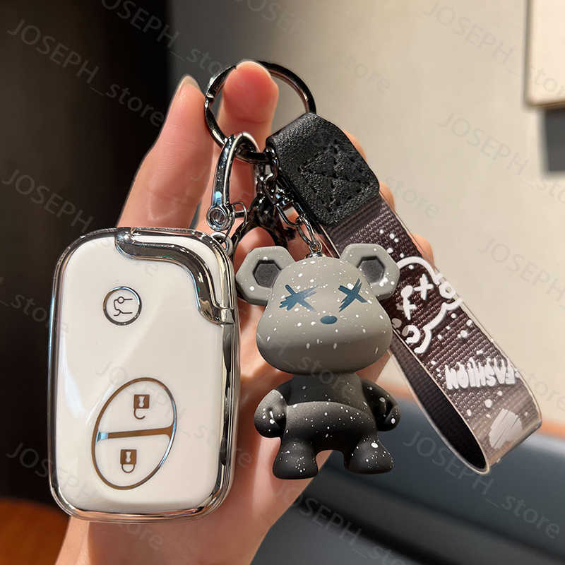 Key Rings NEW TPU Car Remote Key Case Cover Fob For Lexus CT200H GX400 RX350 IS250 IS300C RX270 ES240 ES350 LS460 GS300 450h 460h Keychain J230413
