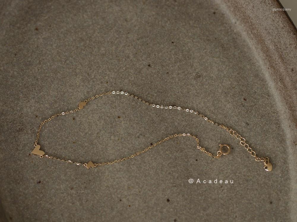 Anklets Mini Gradient Small Love Anklet Simple Smooth Heart-shaped Lovely Sterling Silver
Anklets Mini Gradient Small Love Anklet Simple Smooth Heart-shaped Lovely Sterling Silver
