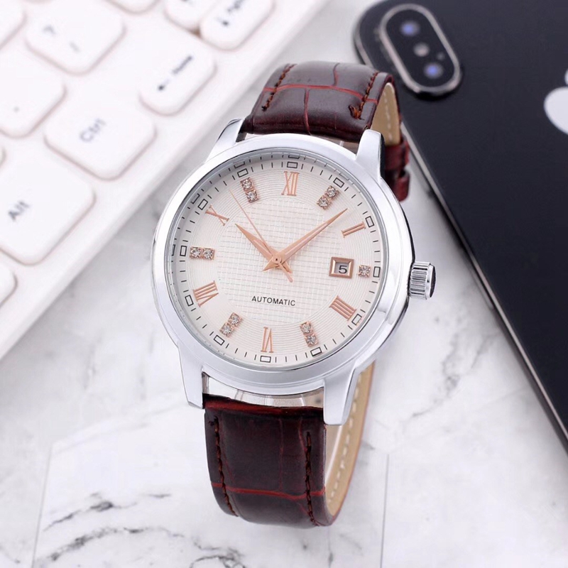 Longin WristWatches for men 2024 New mens Watches 42mm Three stitches Automatic mechanical Watch Top Luxury Brand leather Strap men Fashion Montre de luxe