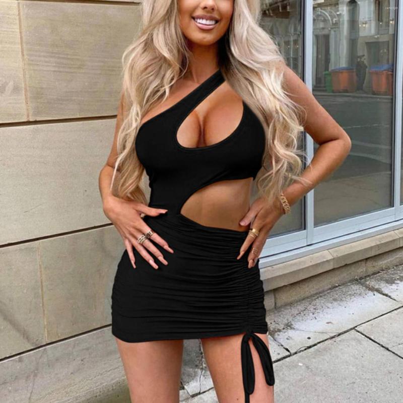 Casual Dresses Summer Sexy Dress Fashionable Drawstring Irregular Package Hip Mini Skirt Buttocks Voluptuous Charming, Black
Casual Dresses Summer Sexy Dress Fashionable Drawstring Irregular Package Hip Mini Skirt Buttocks Voluptuous Charming, Black