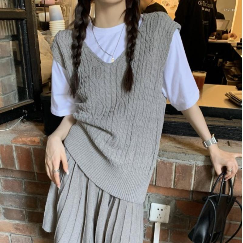 Work Dresses Two Piece Sets Womens Outifits Korean Kintted Sweater V-neck Vest Pleated Mini Skirt Womans Clothes For 2023 Autumn/Winter Set
Work Dresses Two Piece Sets Womens Outifits Korean Kintted Sweater V-neck Vest Pleated Mini Skirt Womans Clothes For 2023 Autumn/Winter Set