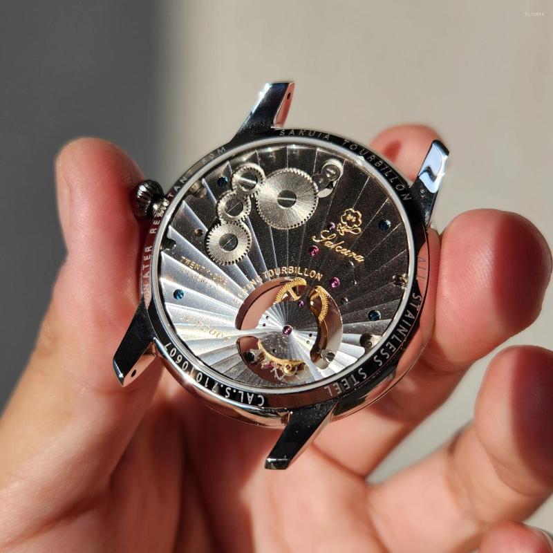 Wristwatches Tourbillon Watch Sapphire Mirror 10MM Ultra-thin Manual Winding Luminous Waterproof Luxury Men's Business Mechanical
Wristwatches Tourbillon Watch Sapphire Mirror 10MM Ultra-thin Manual Winding Luminous Waterproof Luxury Men's Business Mechanical