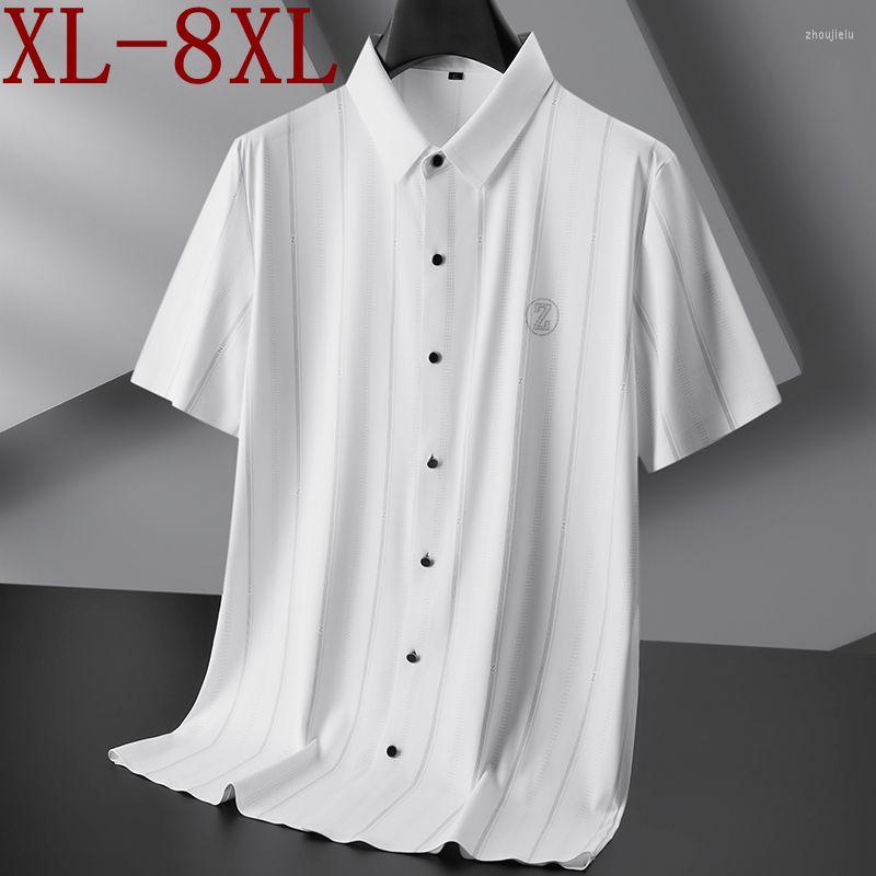 Men's Casual Shirts 8XL 7XL 6XL 2023 Summer Ice Silk Breathable Striped Shirt Men High Quality Business Mens Loose Camisas De Hombre, Black
Men's Casual Shirts 8XL 7XL 6XL 2023 Summer Ice Silk Breathable Striped Shirt Men High Quality Business Mens Loose Camisas De Hombre, Black
