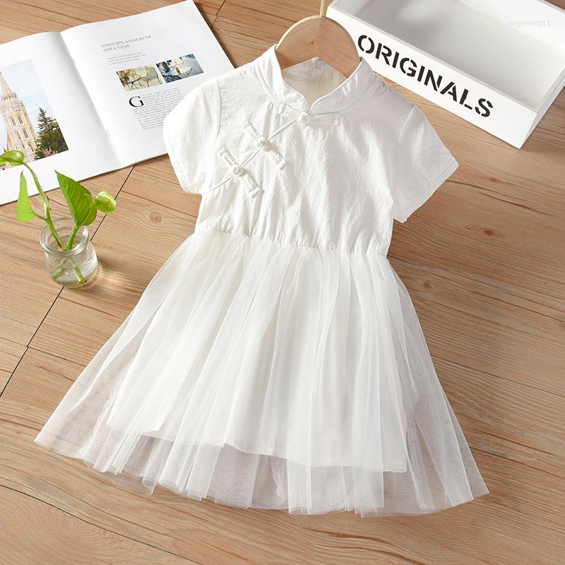 Girl Dresses Children's Summer Dress Girl's Chinese Style Gauze Princess 2-12Y, White
Girl Dresses Children's Summer Dress Girl's Chinese Style Gauze Princess 2-12Y, White