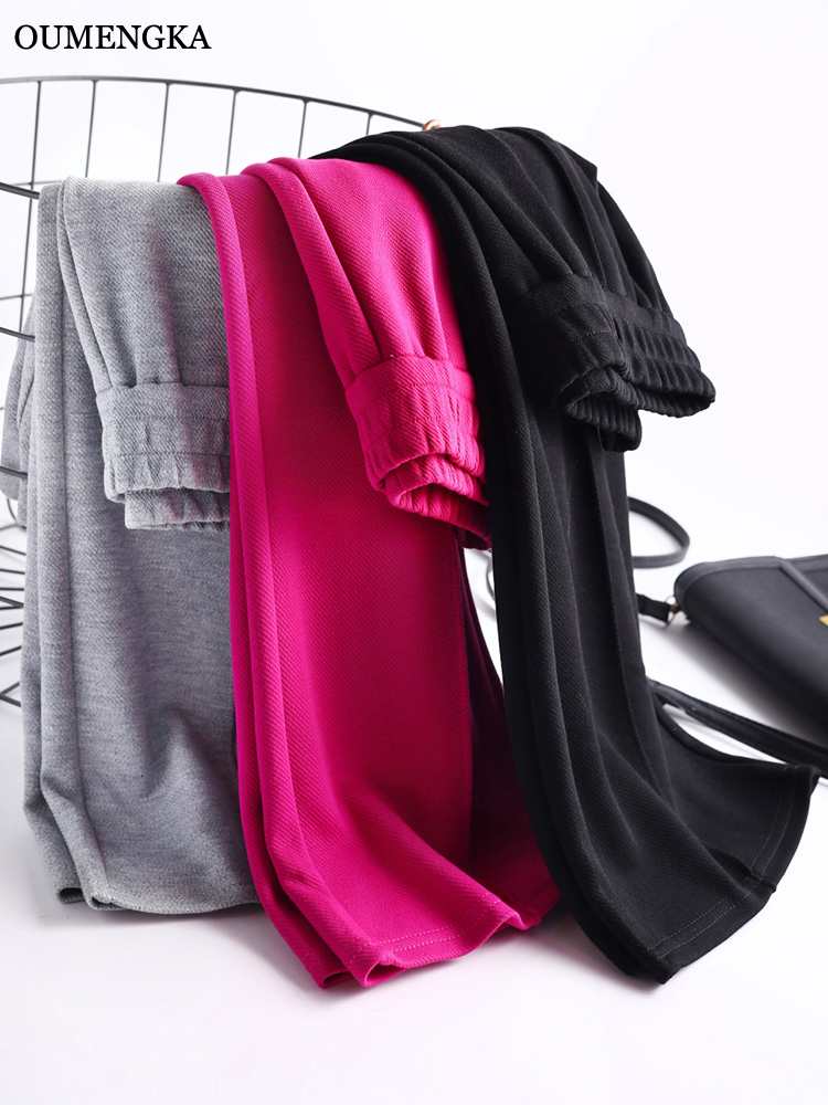 Women's Pants Capris Woman Cotton Twill Pants Autumn Winter Chic Fashion Casual Wear Vintage High Elastic Waist Female Long Trousers Mujer S-4XL 