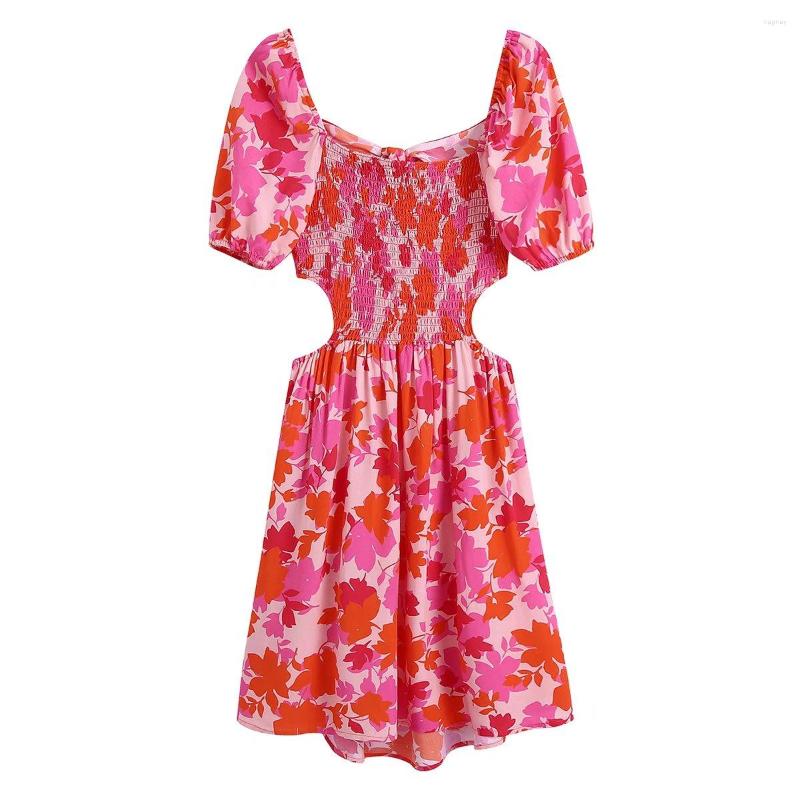 Party Dresses Women Fashion Printed Back Holllow Out Mini Dress Vintage Short Sleeve Square Collar Female
Party Dresses Women Fashion Printed Back Holllow Out Mini Dress Vintage Short Sleeve Square Collar Female