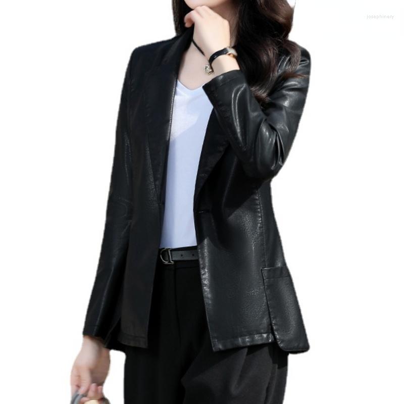 Women's Leather Genuine Jacket Women Elegent Mid-length Real Sheepskin Black Coat Ladies Korean Slim Suit Coats Zm1-23
Women's Leather Genuine Jacket Women Elegent Mid-length Real Sheepskin Black Coat Ladies Korean Slim Suit Coats Zm1-23