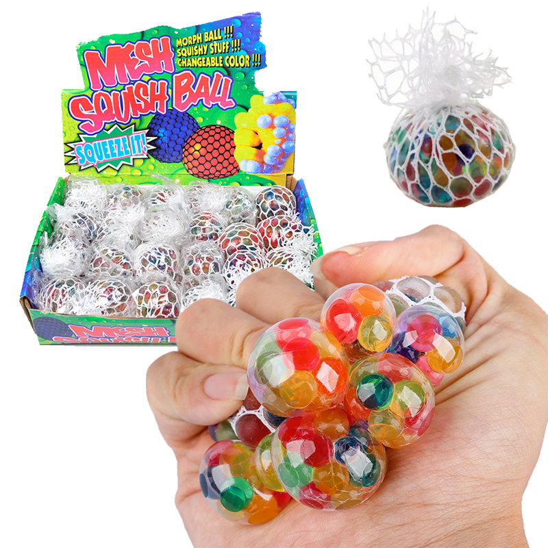 Colorful Water Beads Grape Ball - 5.0cm Squishy Fidget Toy for Stress Relief & Decompression
