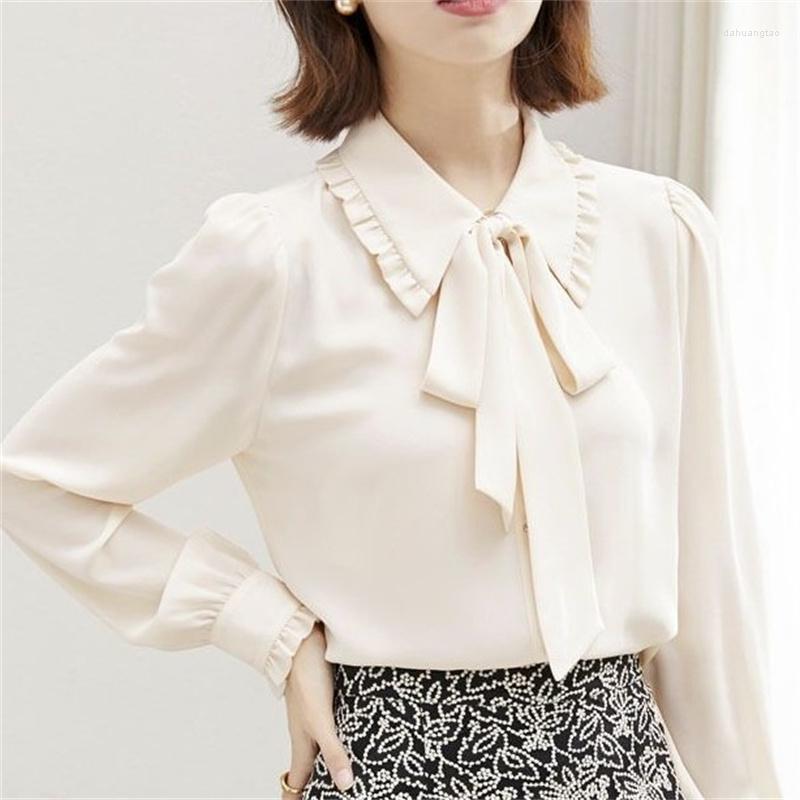 Women' Blouses Woman Spring Autumn Style Shirts Lady Casual Long Sleeve Stand Collar Bow Tie Decor Blusas Top G2642, Beige
Women' Blouses Woman Spring Autumn Style Shirts Lady Casual Long Sleeve Stand Collar Bow Tie Decor Blusas Top G2642, Beige