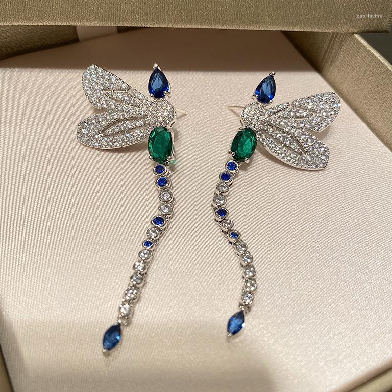 Dangle Earrings Fashion Silver Color CZ Dragonfly Tassel Long Women Water Drop Temperament Butterfly Retro Jewelry
Dangle Earrings Fashion Silver Color CZ Dragonfly Tassel Long Women Water Drop Temperament Butterfly Retro Jewelry