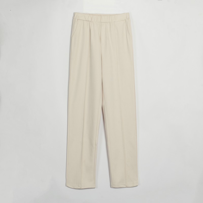 Women's Pants Capris Wixra Womens Harem Thick Pants Casual Elastic Waist Black Basic Pockets Office Lady Trousers Autumn Winter 230413