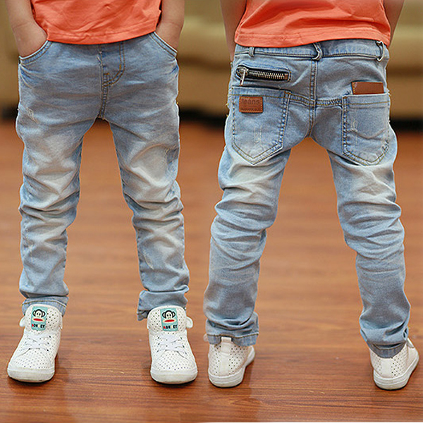 Jeans Autumn Children's Clothes Boys Jeans Causal Solid Thin Denim Kids Boy Jeans For Boys Big Kids Slim Jeans Long Trousers 230413