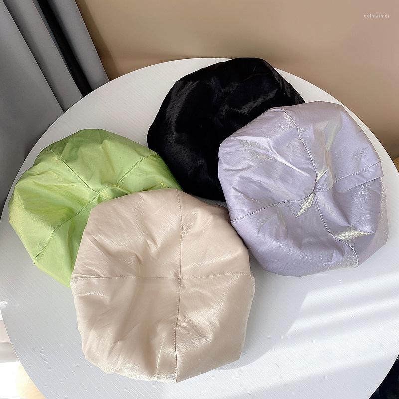 Berets Japanese Mercerized Satin Versatile Painter Hat Female Spring Summer Fashion Trend Beret Sun Visor Cap, Black
Berets Japanese Mercerized Satin Versatile Painter Hat Female Spring Summer Fashion Trend Beret Sun Visor Cap, Black