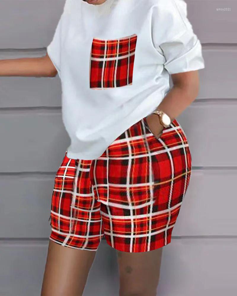 Women' Tracksuits 2023 Summer Suit Letter Print Short-Sleeve Round Neck Top Elastic Pockets Shorts Two-Piece Set, White
Women' Tracksuits 2023 Summer Suit Letter Print Short-Sleeve Round Neck Top Elastic Pockets Shorts Two-Piece Set, White