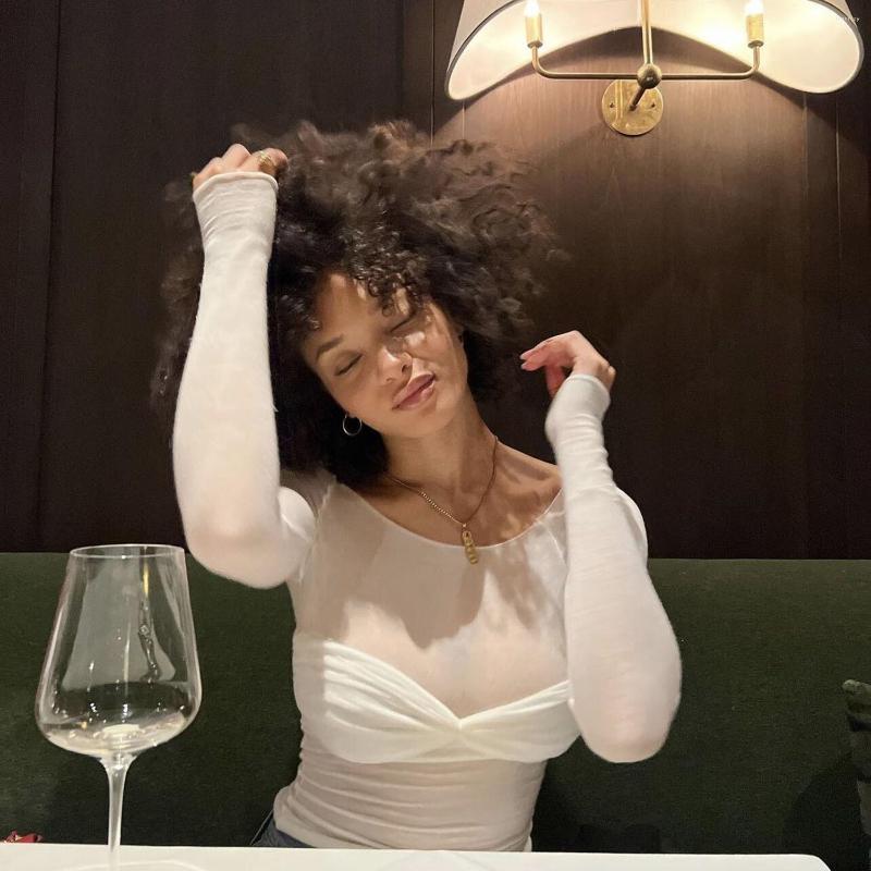 Women' T Shirts Mesh Sheer See Through Off Shoulder T-shirt Sexy Women Summer 2023 Fashion White Knit Crop Top Strapless Female Pullover, 03
Women' T Shirts Mesh Sheer See Through Off Shoulder T-shirt Sexy Women Summer 2023 Fashion White Knit Crop Top Strapless Female Pullover, 03