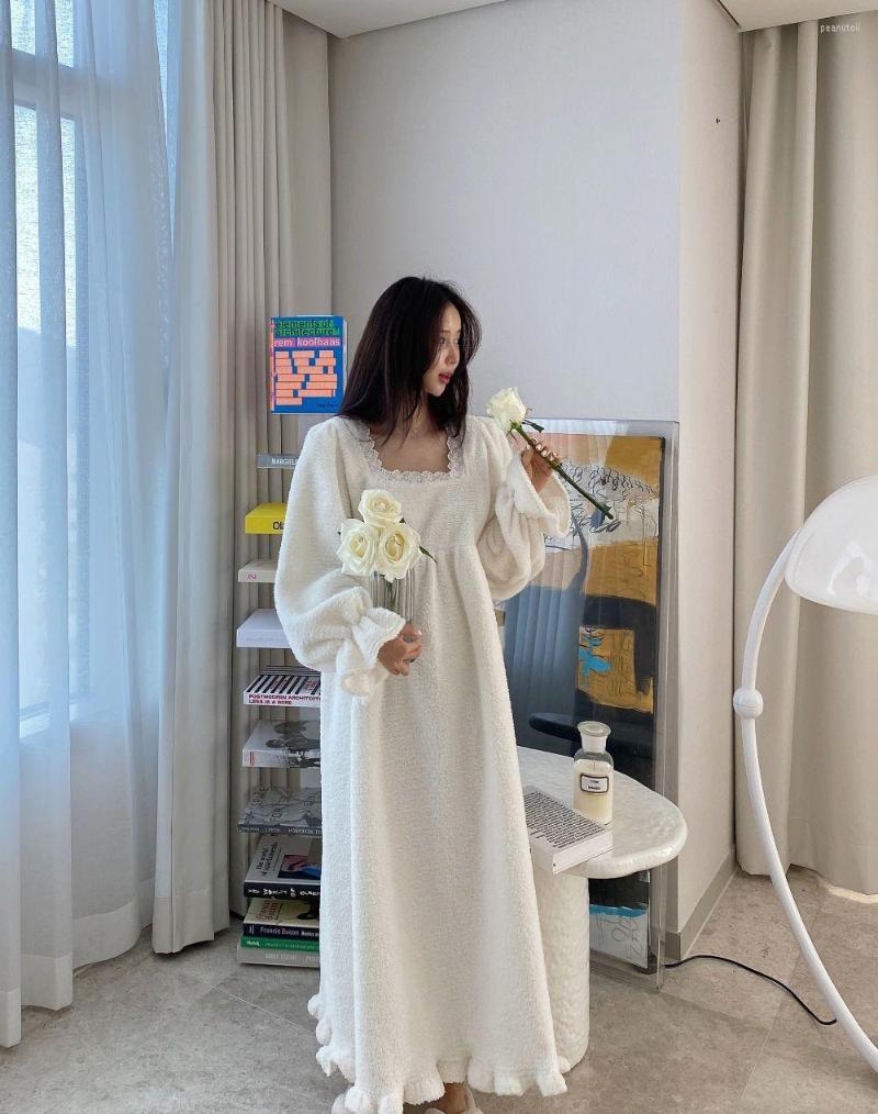 Women's Sleepwear Nightgowns Women Loose Coral Velvet Leisure Solid Sweet Ulzzang Lace Chic Sleepshirts Lovely Soft Home Wear Nighty White, Beige
Women's Sleepwear Nightgowns Women Loose Coral Velvet Leisure Solid Sweet Ulzzang Lace Chic Sleepshirts Lovely Soft Home Wear Nighty White, Beige
