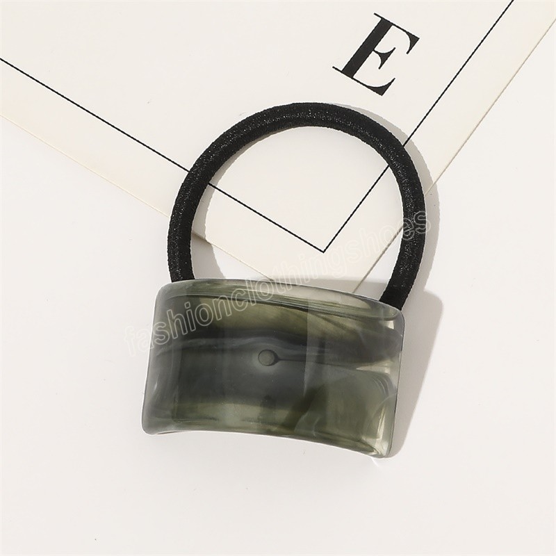 Fashion Hair Tie Women Elastic Hair Band Personality Simplicity Colorful Acetate Hair Rubber Band Girl Hair Accessories