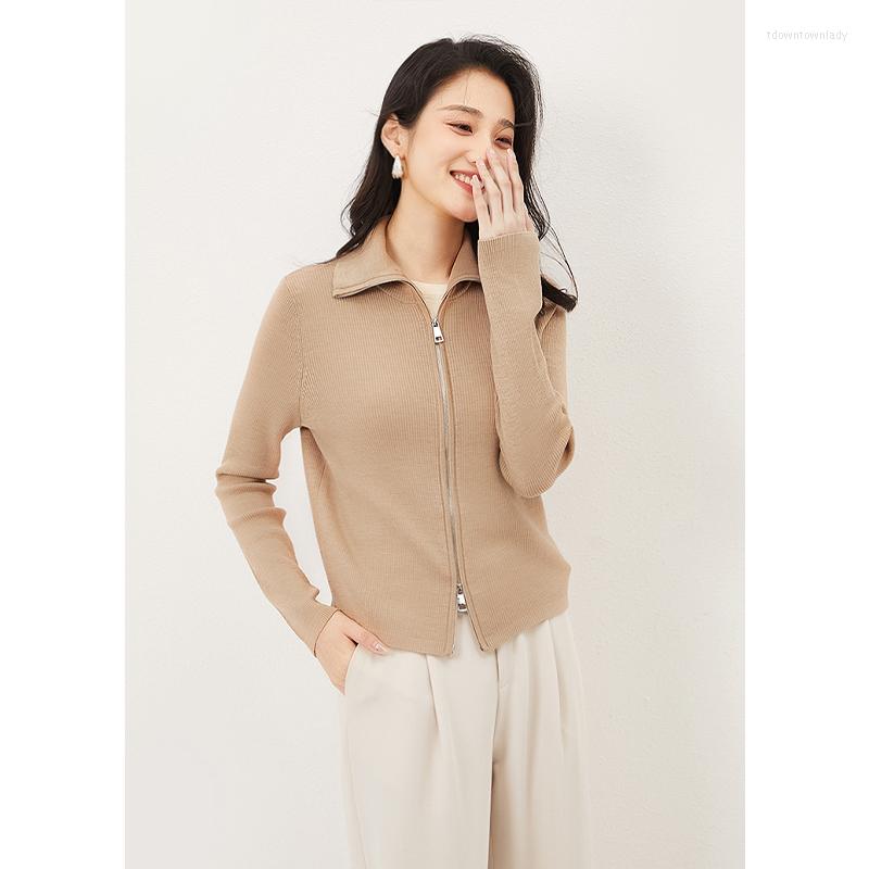Women's Knits Knit High-quality Cardigans Wool High Street Spring/Summer Turn-down Collar SLIM Zipper Sweater Mujer 2023, Black
Women's Knits Knit High-quality Cardigans Wool High Street Spring/Summer Turn-down Collar SLIM Zipper Sweater Mujer 2023, Black