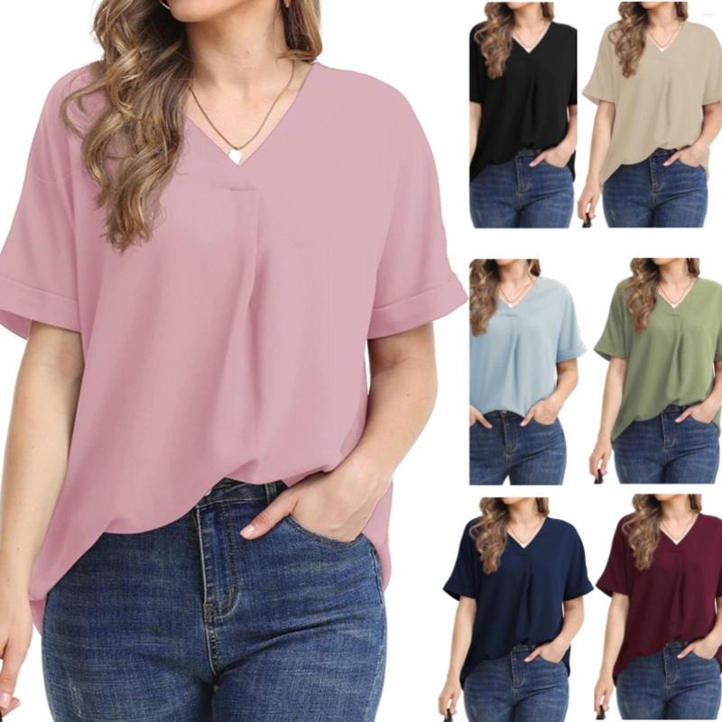 Women's Blouses Womens Short Sleeve V Neck Shirts Solid Color Top Chiffon Loose Fashion Casual Shirt 3 4 Tunic, Black
Women's Blouses Womens Short Sleeve V Neck Shirts Solid Color Top Chiffon Loose Fashion Casual Shirt 3 4 Tunic, Black